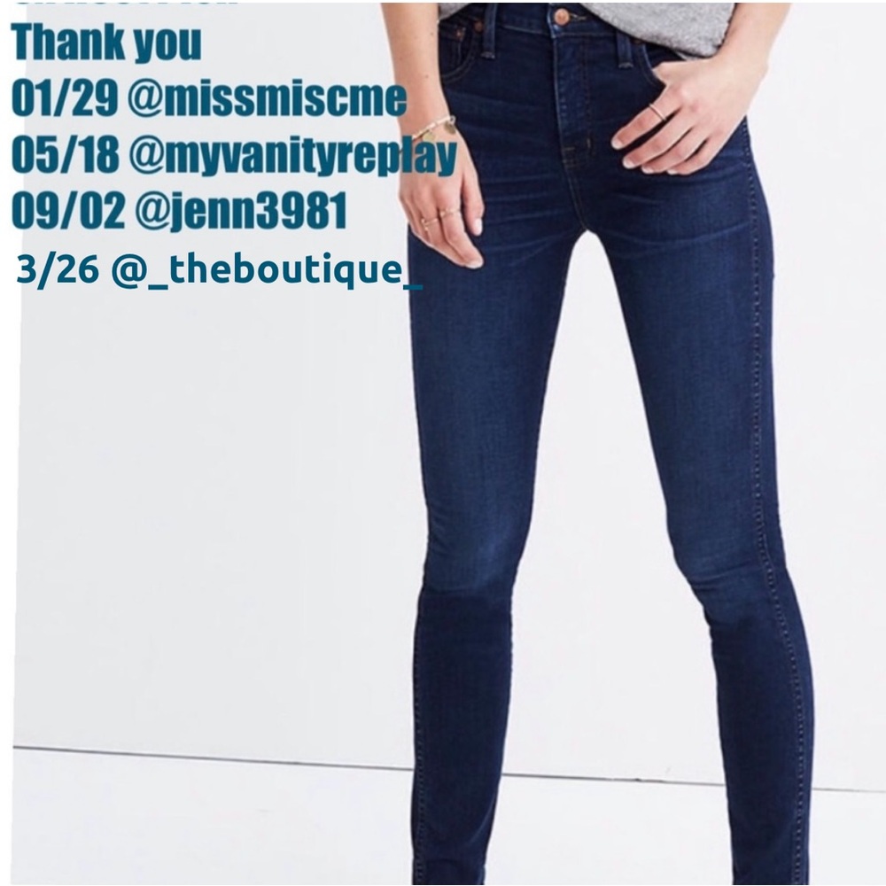 Madewell Highriser jeans Dark wash sz 25”NWOT